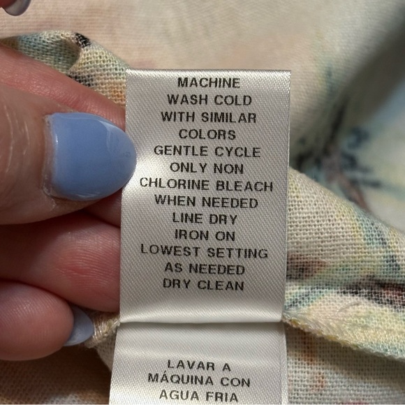 London Times Multicolor Beach Scene Linen Blend Dress NWT size 10 - Picture 10 of 15